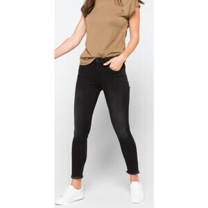 Just Black Brooks High Rise Frayed Hem Skinny Jean, 28